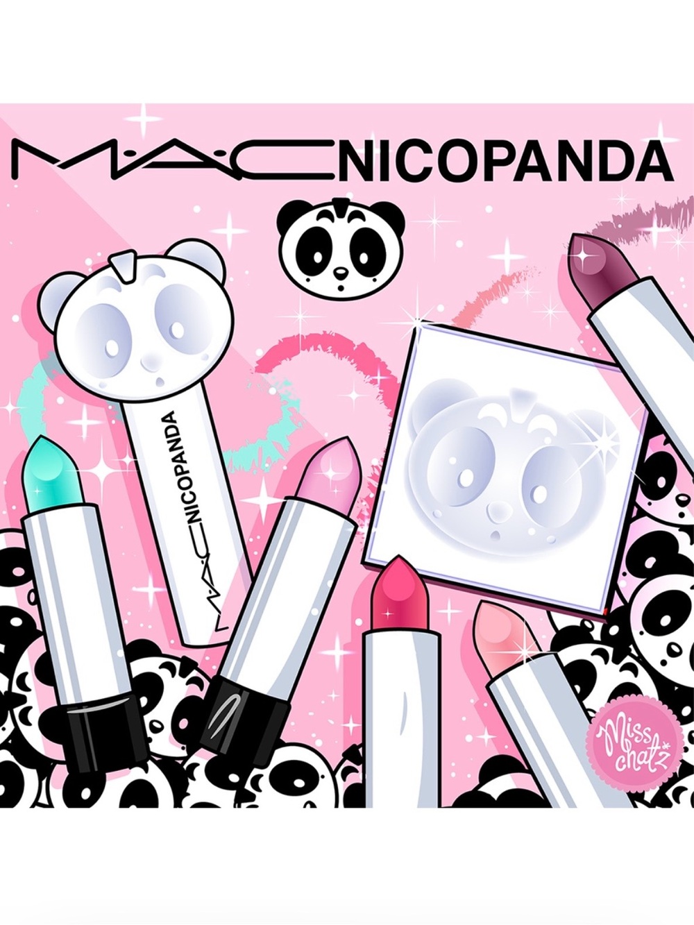 NIB MAC Cosmetics x Nicopanda Limited Edition Lipstick in Kawaii Party RARE!!! - Picture 2 of 7